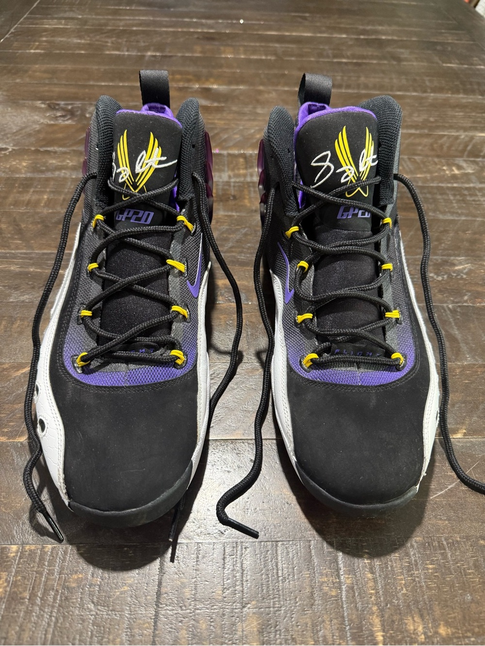 Nike Sonic Flight Venom Gary Payton Black Purple GP20 Men’s US 11 Sneakers Shoes - Picture 4 of 14